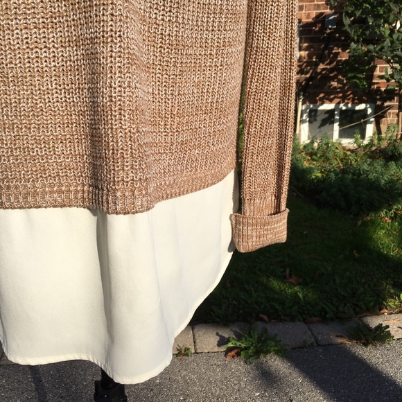 🦋 3 for $25 - Faded Glory Faux Layer Melange Knit Sweater - Picture 2 of 8